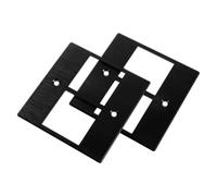 Hemobllo 2 Pièces Plaque Murale Modulaire Carrée 86 Type, 2 Ouvertures, | Alliage D’aluminium Brossé, pour Racks et Armoires Av, Couvre Ports Inactifs, Maintient le Flux D’air