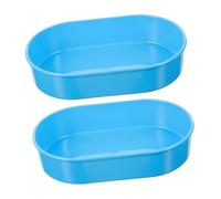 Hemobllo 2 Pièces Plateau distributeur de médicaments petit organiseur pilules pour établissement plateau bleu pour gestion quotidienne des médicaments