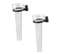 Hemobllo 2 pièces Pluviomètre Extérieur Jardin Plastique sans Piquet Outil de Mesure Pluie Précis Jusqu à Agriculture et Recherche Climatique