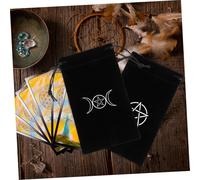 Hemobllo 2 pièces Pochette en Tissu à Cordon pour Cartes de Tarot avec Motif Pentacle Légère et Portable pour Rangement et Cadeau