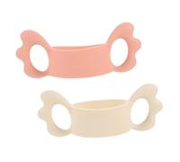 Hemobllo 2 pièces Poignées Silicone pour Bouteilles de Lait Lot de Rose Accessoire Ergonomique pour Apprentissage Préhension
