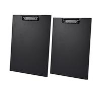 Hemobllo 2 pièces Porte-bloc Plastique Noir Planchette Écriture Lisse et Pratique pour Bureau École et Réunions Lot de Blocs Notes Robustes et Portables
