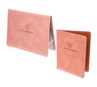 Hemobllo 2 Pièces Porte-certificat de Naissance, Protège-pages Robustes, Pu Rose, pour Certificats et Naissance, Organisation Facile et Protection Complète, pour Nouveaux Parents, Hôpitaux