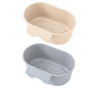 Hemobllo 2 pièces pour Évier Multifonction PP Égouttoir à Légumes et Fruits avec Dévacuation Design Aéré pour Cuisine Pratique Lot
