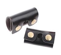 Hemobllo 2 pièces Protège Lame de Rasoir Manuel Cuir Noir Housse de Protection pour Rasoir Vintage Étui Durable et pour Sensibles