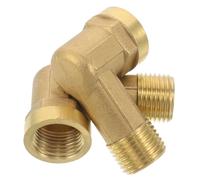 Hemobllo 2 Pièces Raccord Coudé Laiton avec Double Filetage Extensible Connecteur Robuste pour Tuyaux de Jardin Adaptateur Laiton Massif Résistant à Haute Pression