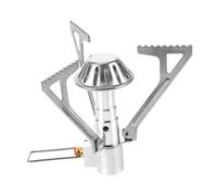Hemobllo 2 Pièces Réchaud de Camping Acier Inoxydable Brûleur Gas Portable avec Système Fuite pour Picnics et Activités de Plein Air