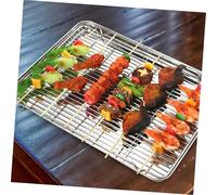 Hemobllo 2 pièces Refroidissement Pâtisserie Acier Inoxydable Support Cuisson Réutilisable pour Four et Barbecue Plaque Cuisson Perforée Résistante