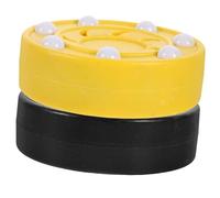 Hemobllo 2 pièces Rondelles Entraînement Hockey Roller Boules Professionnelles Durables pour Pratique Intérieure et Extérieure Matériel Solide Léger et Facile à Couleur Couleur Aléatoire