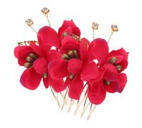 Hemobllo 2 Pièces Roses Flower Hair Combs Clips Floral Artificial Hair Accessories For Women Bridesmaids Wedding Side Barrettes