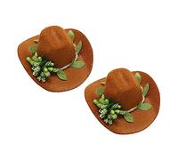 Hemobllo 2 pièces Set de Décorations de Bouteille de Vin Chapeau Accessoires Réutilisables pour Halloween Noël St Patrick Ornements Élégants pour Ambiance de Soirée