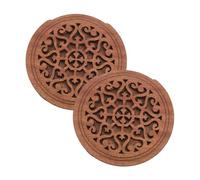 Hemobllo 2 Pièces Sound Hole Cover For Acoustic Guitar Wooden Feedback Reducer Mute For Guitar Portable Design