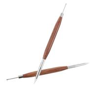 Hemobllo 2 Pièces Stylo Nail Art Double Pointe avec Pointe Fine Silicone et Manche Ergonomique Outil Multifonction pour Dessin Sculpture Embossage et Gel Polish Design