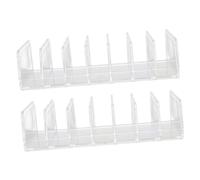 Hemobllo 2 pièces Support de Rangement Cosmétique avec Compartiments Multiples pour Pressées et Fards à Paupières Organisateur Transparent pour Coiffeuses et Réduits