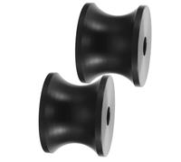 Hemobllo 2 Pièces Support de Rouleau D'étrave Marine en Nylon | Guide D'ancre, Installation Facile, Résistance la Corrosion, Réduit L'usure de Chaîne, Noir