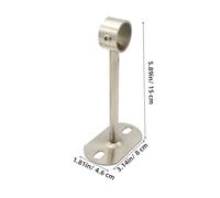 Hemobllo 2 pièces Support de Tringle Acier Inoxydable Porte Tringle Plafond Robuste pour Rideaux Lourds Fixation Murale ou Plafond pour Penderie et Salle de Bain