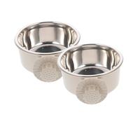 Hemobllo 2 Pièces Suspendue Acier Inoxydable pour Chien Moyen Chat Lapin Bol Amovible Sécurisé et Durable pour Cage Renversement Design Moderne