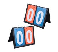 Hemobllo 2 pièces Tableau Score Sportif Portable Chiffres Double Face pour Basketball Tennis Volleyball Compteur Score Manuel Facile à Utiliser Visible des Deux Côtés Bleu Rouge