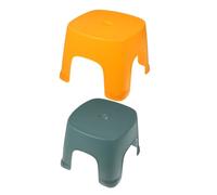 Hemobllo 2 pièces Tabouret Plastique Antidérapant pour Salle de Bain Marchepied Léger et Compact Siège Polyvalent pour Toilettes et Maison Set de Jaune et Vert