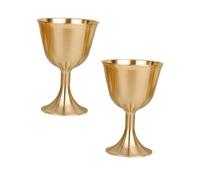 Hemobllo 2 pièces Tasses Laiton Rétro pour Offrandes Au Temple Coupe de Bénédiction Style Chinois Décorations Solides et Polies pour Cérémonie de Mariage et