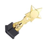 Hemobllo 2 pièces Trophées Plastique Garçon Fille Lot Récompense Gagnant pour Compétitions Scolaires Modèle Étoile avec Ruban Trophée pour Maternelle Garçon Fille Réutilisable