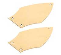 Hemobllo 2 Pièces Truss Rod Cover For Electric Guitar And Bass Metal Replacement Plate Aluminum Alloy Neck Shield Corrosion Resistant