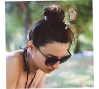 Hemobllo 2 Pièces U Shaped Handmade Enamel Hairpins With Floral Tassels Vintage Chinese Hair Accessories For Women And Elegant Hanfu Costume Decoration In And