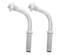 Hemobllo 2 Pièces Vis de Réglage du Câble D'embrayage de Moto Extrémité de Câble D'accélérateur Alliage D'aluminium Argenté Filetage M10 Angle 90° D'embrayage et D'accélérateur de Moto
