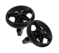 Hemobllo 2 Pièces Walker Wheel Casters With Brake Silent Plastic Replacement Rear Wheels For Stroller Pram And Pushchair Accessories Smooth And Secure Parts For Walkers