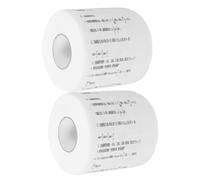 Hemobllo 2 rouleaux Papier Toilette Imprimé Formules Mathématiques Lot de Décoratifs et Amusants Papier Hygiénique Original pour Salle de Bain Usage et Décoration