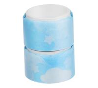 Hemobllo 2 rouleaux Washi Tape Décoratif Fin Bleu pour Scrapbooking Journaux Autocollants DIY Polyvalent Masking Tape Adhésif Facile à Retirer