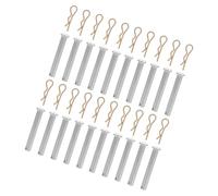 Hemobllo 20 ensembles Goupilles de Verrouillage Échafaudage Goupille Attelage Métallique Perforée Fixation Stable et Facile à Installer pour Échafaudage Robuste