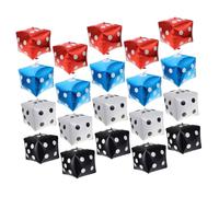 Hemobllo 20 pièces Ballons Dés Aluminium pour Décoration de Fête Thème Jeu Ballons Forme de Cube Rouge Bleu Blanc Noir Accessoires Festifs pour Anniversaire et Jardin