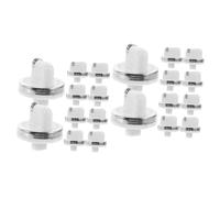 Hemobllo 20 Pièces Bouton De Chauffe-eau Boutons De Poêle Bouton De Table De Cuisson Remplacement De La Commande Du Brûleur Blanche Plastique Poêles à Gaz Faire Tourner Composant