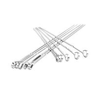 Hemobllo 20 pièces Brochettes Plates Acier Inoxydable Aiguilles Épaisses Antirouille pour Barbecue Extérieur Piques Robustes pour Viande et Légumes Lot pour Camping et Pique-