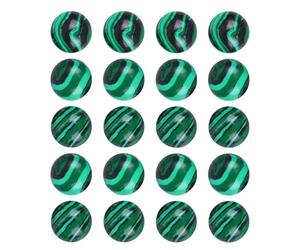 Hemobllo 20 Pièces Cabochons Ronds en Pierre Naturelle de Malachite Verte 14 Mm Demi-rondeaux Décoratifs pour Création de Bijoux DIY et Artisanat