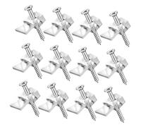 Hemobllo 20 pièces Clips Fixation Miroir Transparente avec Vis Supports Plastique pour Installation Stable et Discrète Kit Montage Équerre pour Cadre et Verre