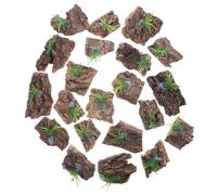 Hemobllo 20 Pièces Cork Bark for Reptile Tank Background Natural Cork Decor for Terrarium and Aquarium Non-Toxic Tree Bark Substrate Lizards Amphibians