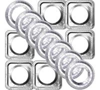 Hemobllo 20 pièces de Brûleur de Cuisinière Aluminium Lot de Couvre Brûleurs de Gaz Réutilisables Épais et Résistants Aux Graisses Accessoires de Cuisine