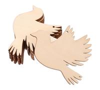 Hemobllo 20 Pièces Décorations Oiseaux en Bois avec Corde, Ornements Suspendus Faciles à Accrocher, Formes D'oiseaux pour Scrapbooking et Fêtes, Étiquettes Décoratives Beige