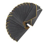 Hemobllo 20 pièces Enveloppes Invitation Bord Doré Forme Enveloppes Élégantes pour Mariage Fête Remerciements Usage Polyvalent Adaptable pour Cartes Standard