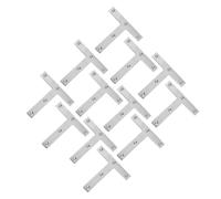 Hemobllo 20 pièces Équerres T Plates Renforts Acier Inoxydable Supports de Fixation pour Réparation Meubles et Assemblage