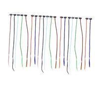 Hemobllo 20 pièces Extensions Cheveux Tressés Colorées à Clipser Mèches Synthétiques Lisses Accessoires Coiffure Festival et Cosplay Ajustable Toucher Naturel Couleur Couleur Aléatoire