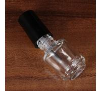 Hemobllo 20 pièces Flacons Vernis à Ongles Vides Verre Transparent avec Pinceau Noir Bouteilles Circulaires pour Cosmétique Étiquetables et Réutilisables pour Personnalisation et Rangement