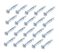 Hemobllo 20 pièces Lot de Chevilles Métalliques à Expansion pour Plaques de Plâtre Goujons Ancrage Creux Acier Robuste avec Vis Amovible Fixations Murales Résistantes pour Supports Lourds