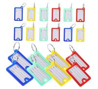Hemobllo 20 pièces Lot de Étiquettes Porte Clés Plastiques Numérotées avec Anneaux Étiquettes et Porte Clés Inscriptibles pour Organisation Maison Bureau Voyage Identification Pratique et