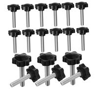 Hemobllo 20 pièces Lot de Vis de Serrage à Poignée Boutons à Filetage Étoilé pour Serrage Rapide et Démontage Facile de Remplacement pour Machines et Outils