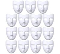 Hemobllo 20 Pièces Masque Blanc à Décorer en Papier pour Cosplay et Événements Spéciaux, Masque à Peindre Fait Main, S'adapte la Plupart des Visages, Forme Unique pour Création DIY