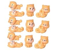 Hemobllo 20 Pièces Mini Dog Figurines Resin Set for DIY Crafting Miniature Statues for Bonsai Plant Pot Decoration and Fairy Garden Ornaments