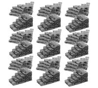 Hemobllo 20 Pièces Mini Garden Steps Resin Stairs for Dollhouse DIY Accessories Straight and Curved Micro Staircase Ornaments for Miniature Landscaping and Dollhouse Decor